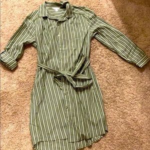 Long sleeve button down dress